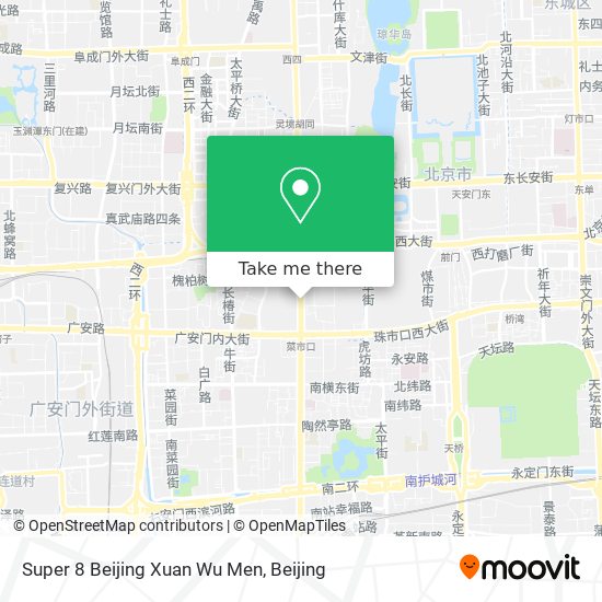 Super 8 Beijing Xuan Wu Men map