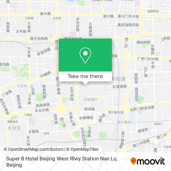 Super 8 Hotel Beijing West Rlwy Station Nan Lu map