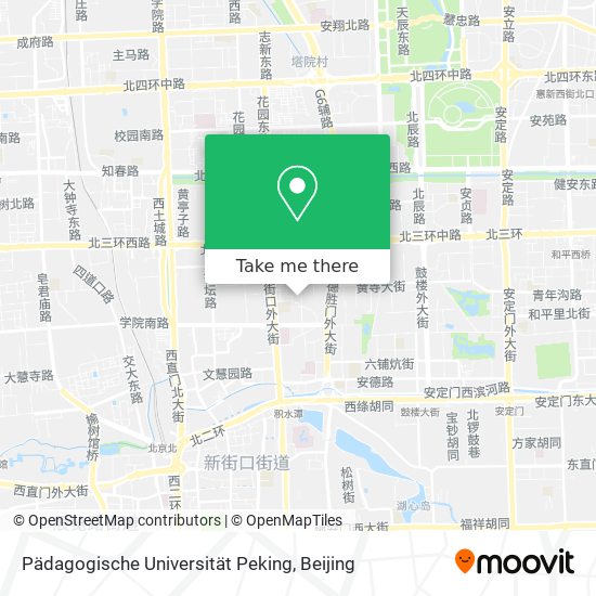 Pädagogische Universität Peking map