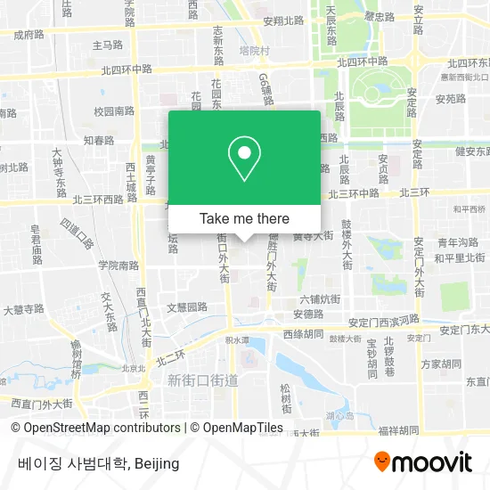 베이징 사범대학 map
