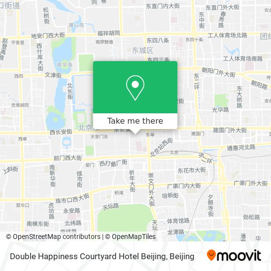 Double Happiness Courtyard Hotel Beijing map