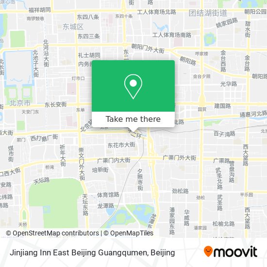 Jinjiang Inn East Beijing Guangqumen map