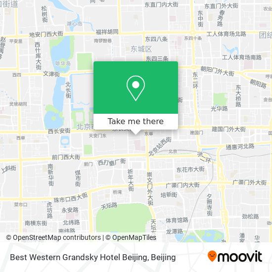 Best Western Grandsky Hotel Beijing map