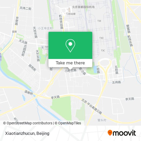 Xiaotianzhucun map