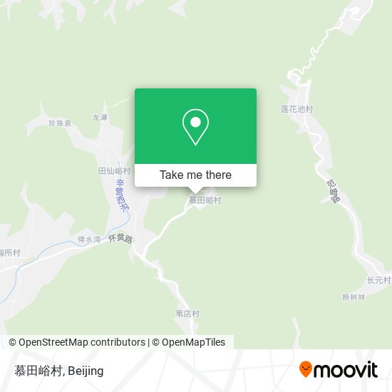 慕田峪村 map