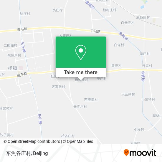 东焦各庄村 map