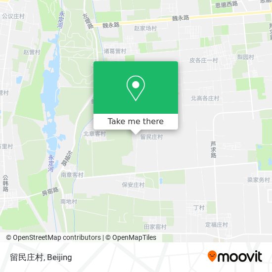 留民庄村 map