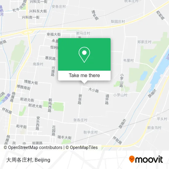 大周各庄村 map