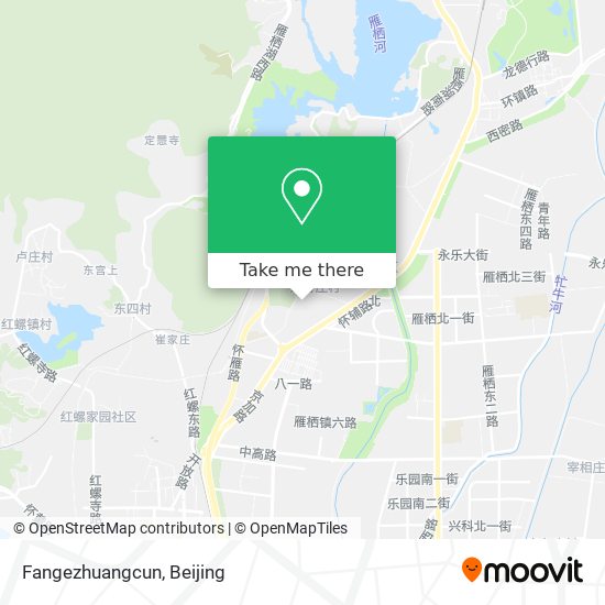 Fangezhuangcun map