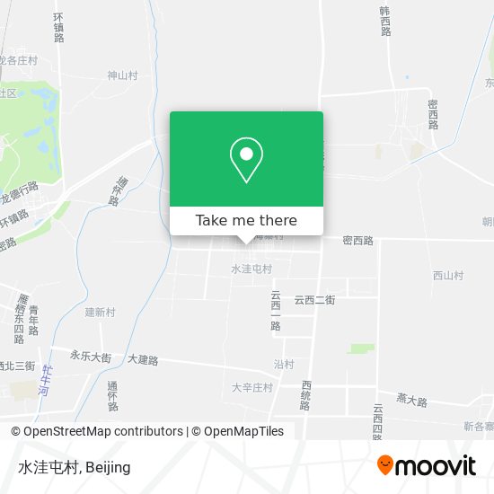 水洼屯村 map