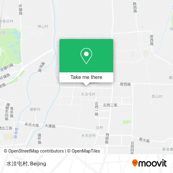 水洼屯村 map