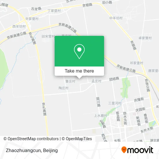 Zhaozhuangcun map