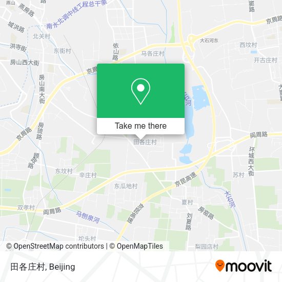 田各庄村 map