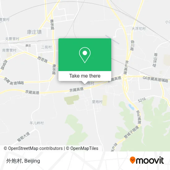 外炮村 map