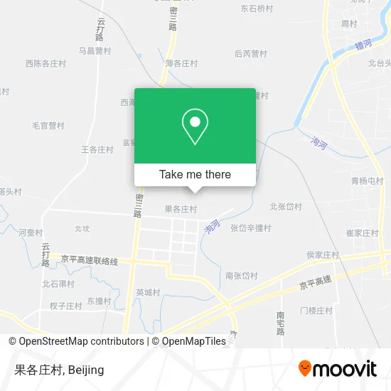 果各庄村 map
