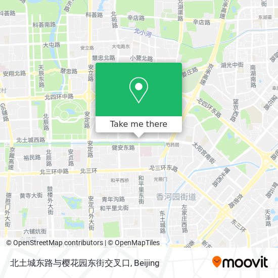 北土城东路与樱花园东街交叉口 map