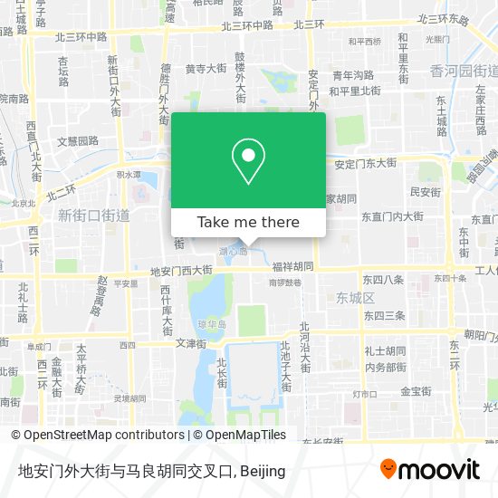 地安门外大街与马良胡同交叉口 map