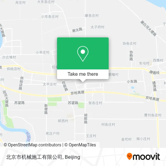 北京市机械施工有限公司 map