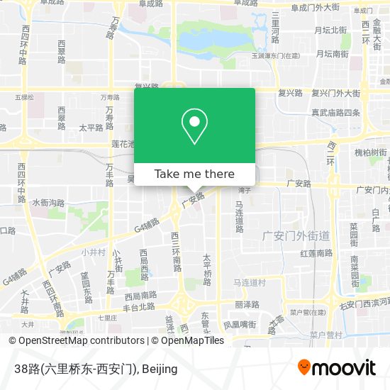 38路(六里桥东-西安门) map