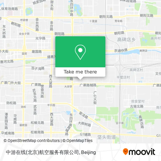 中游在线(北京)航空服务有限公司 map