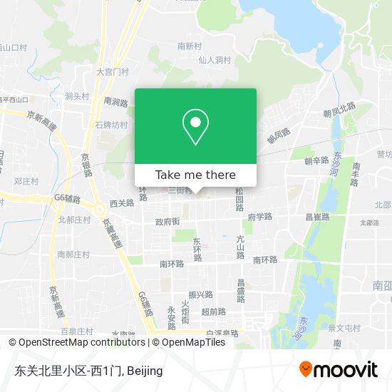 东关北里小区-西1门 map