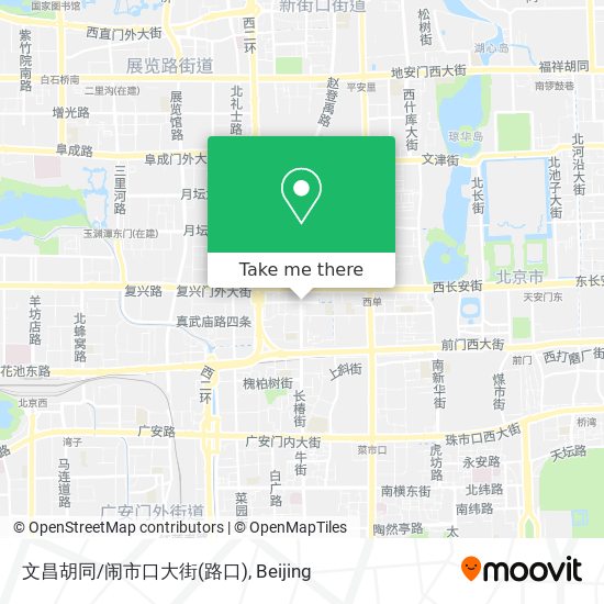 文昌胡同/闹市口大街(路口) map
