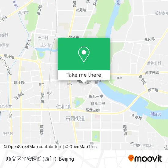 顺义区平安医院(西门) map