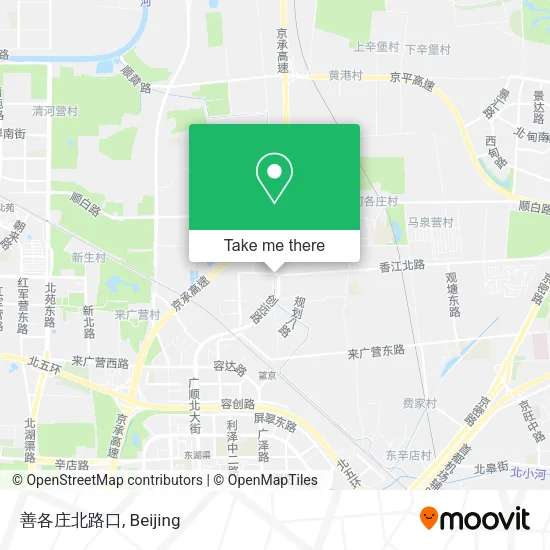 善各庄北路口 map
