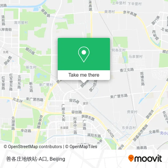 善各庄地铁站-A口 map