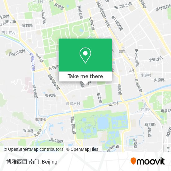 博雅西园-南门 map