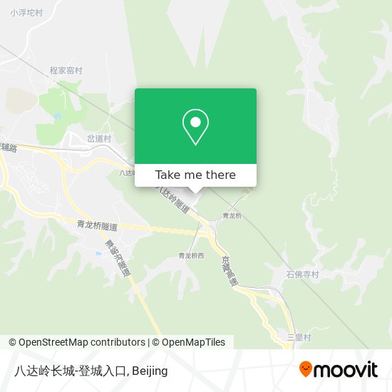 八达岭长城-登城入口 map