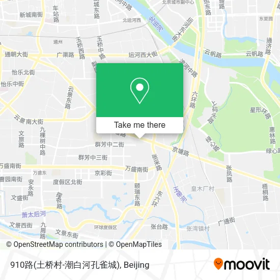910路(土桥村-潮白河孔雀城) map