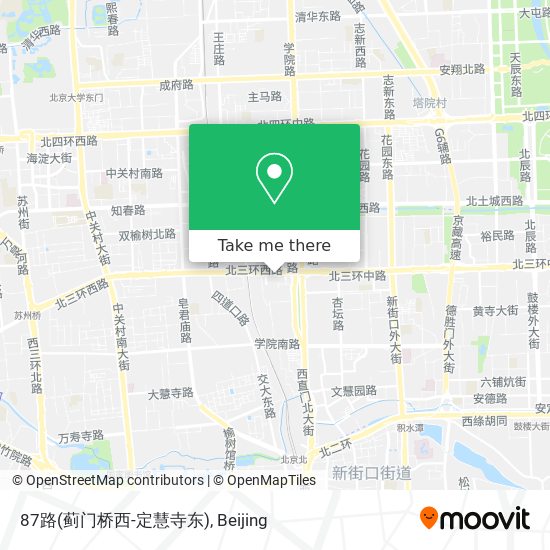 87路(蓟门桥西-定慧寺东) map