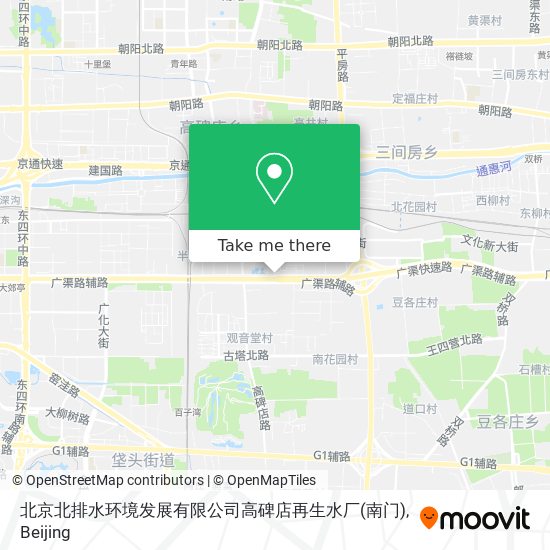 北京北排水环境发展有限公司高碑店再生水厂(南门) map