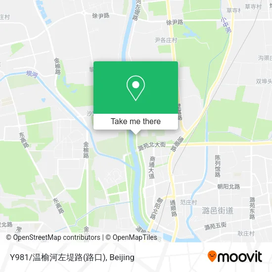 Y981/温榆河左堤路(路口) map