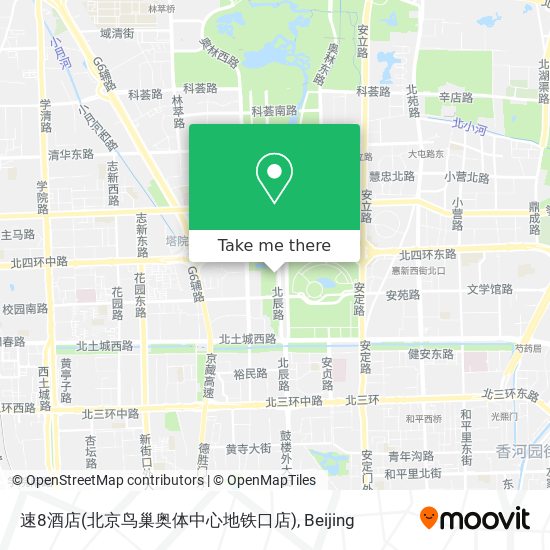 速8酒店(北京鸟巢奥体中心地铁口店) map