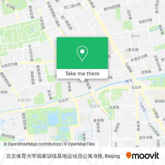 北京体育大学国家训练基地运动员公寓-B座 map