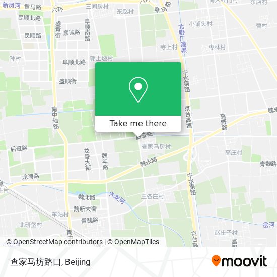 查家马坊路口 map