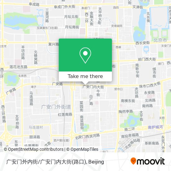 广安门外内街/广安门内大街(路口) map