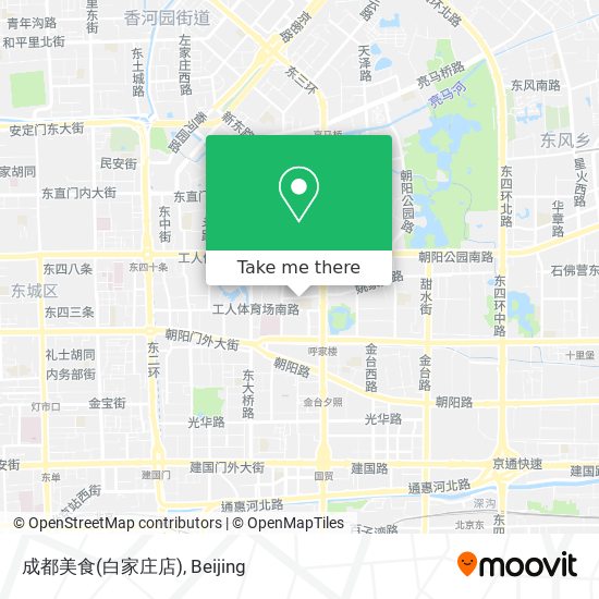 成都美食(白家庄店) map