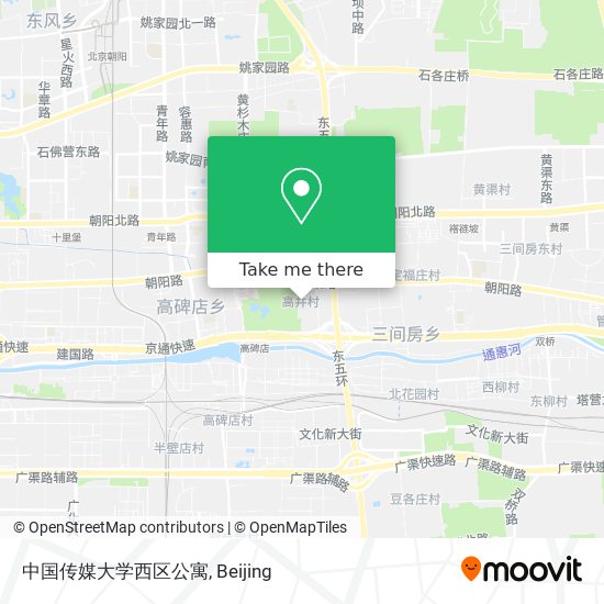 中国传媒大学西区公寓 map