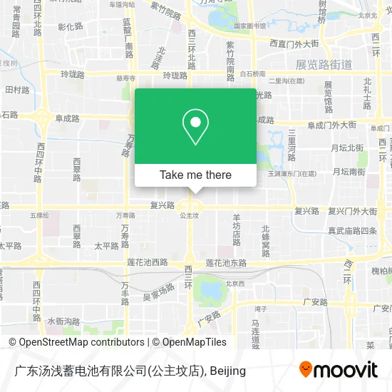 广东汤浅蓄电池有限公司(公主坟店) map