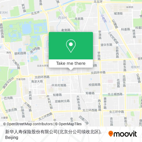 新华人寿保险股份有限公司(北京分公司续收北区) map