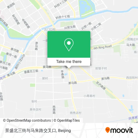 景盛北三街与马朱路交叉口 map