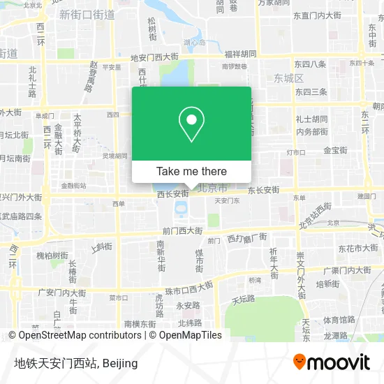 地铁天安门西站 map