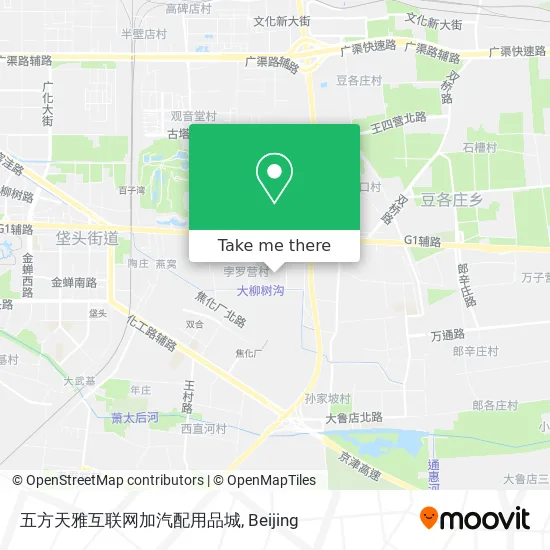 五方天雅互联网加汽配用品城 map