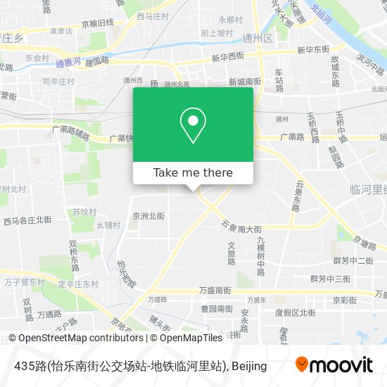 435路(怡乐南街公交场站-地铁临河里站) map