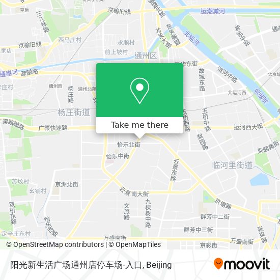 阳光新生活广场通州店停车场-入口 map