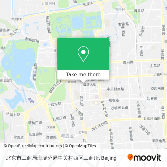 北京市工商局海淀分局中关村西区工商所 map