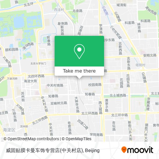 威固贴膜卡曼车饰专营店(中关村店) map